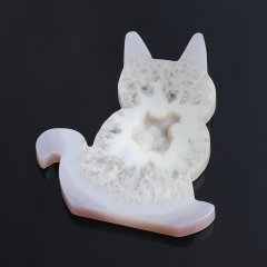 Кошка агат серый Ботсвана 11 см