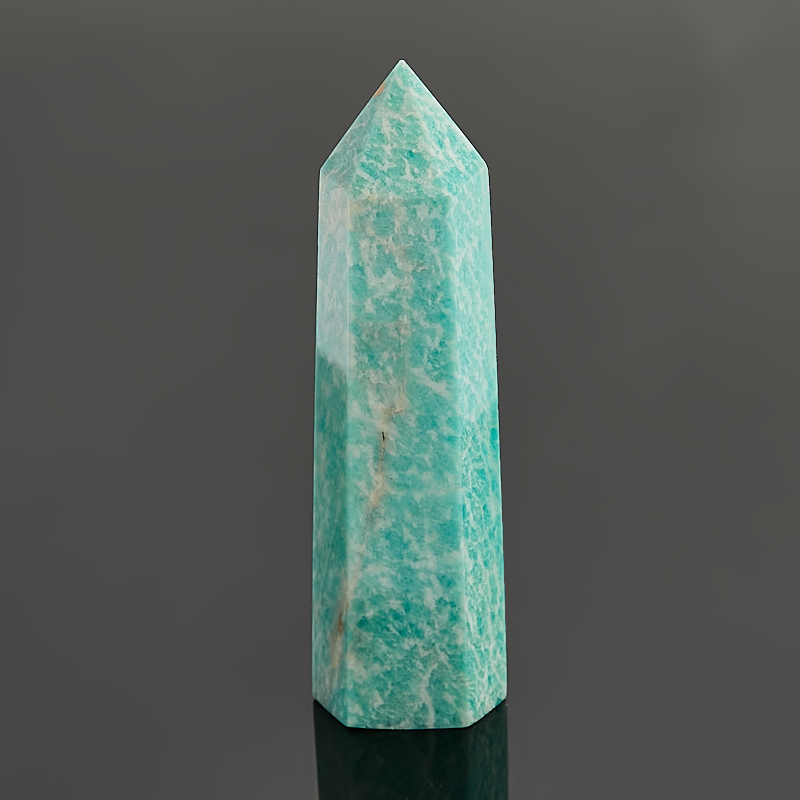 Кристалл амазонит Перу (ограненный) M (7-12 см)