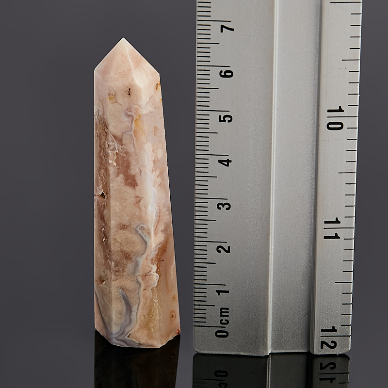 Кристалл агат серый Мадагаскар (ограненный) S (4-7 см)