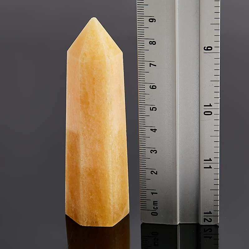 Кристалл кальцит желтый Бразилия (ограненный) M (7-12 см)