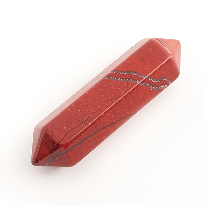 Кристалл яшма красная ЮАР (двухголовик) (ограненный) (2,5-3 см) (1 шт)