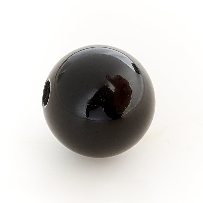 Бусина агат черный Бразилия шарик 6 мм (1 шт)