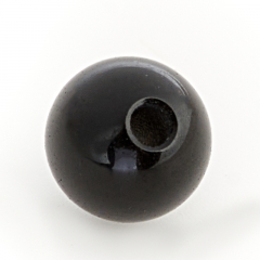 Бусина агат черный Бразилия шарик 4 мм (1 шт)