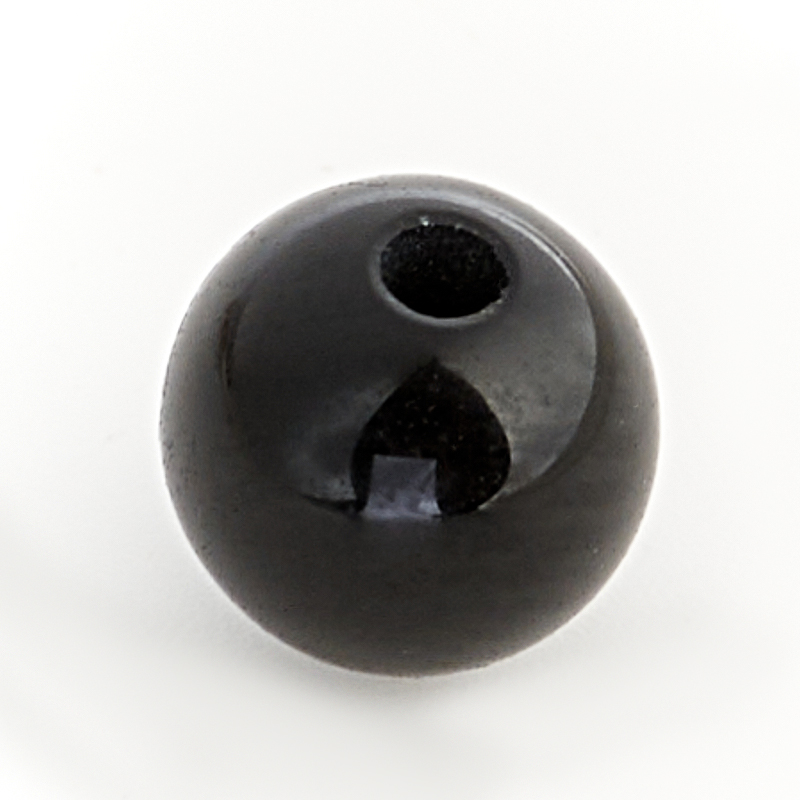 Бусина агат черный Бразилия шарик 4 мм (1 шт)