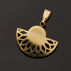 Кулон перламутр белый Индонезия (биж. сплав позолота) 2 см