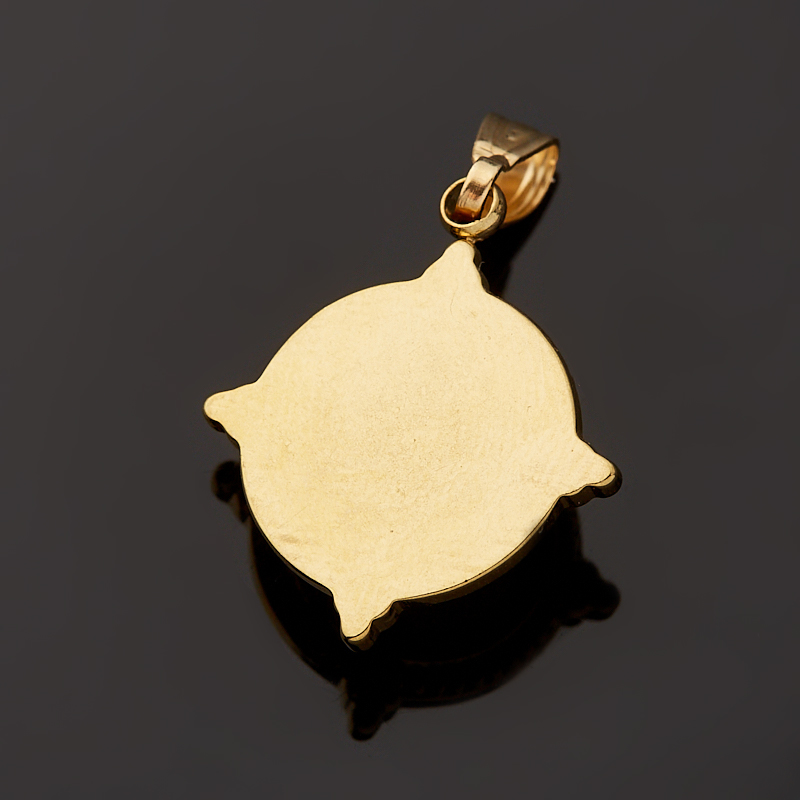 Кулон розовый кварц Бразилия (биж. сплав позолота) 2,5&nbsp;см