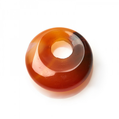 Кулон агат красный Бразилия круг 1,5-2 см