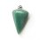 Кулон авантюрин зеленый Зимбабве (биж. сплав) маятник 3-3,5&nbsp;см