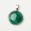 Кулон малахит Конго (биж. сплав) круг 2,5 см