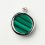 Кулон малахит Конго (биж. сплав) круг 2,5 см