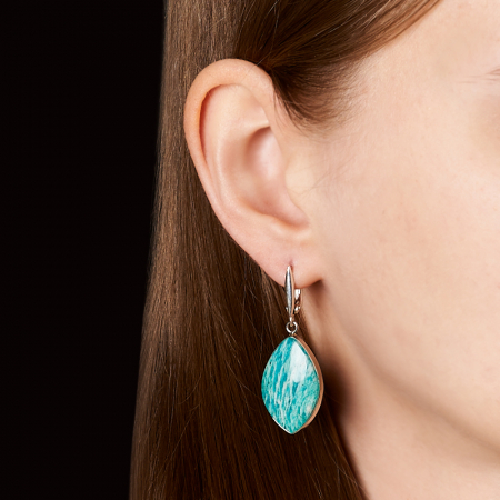 Купить серьги с амазонитом в интернет-магазине Минерал Маркет