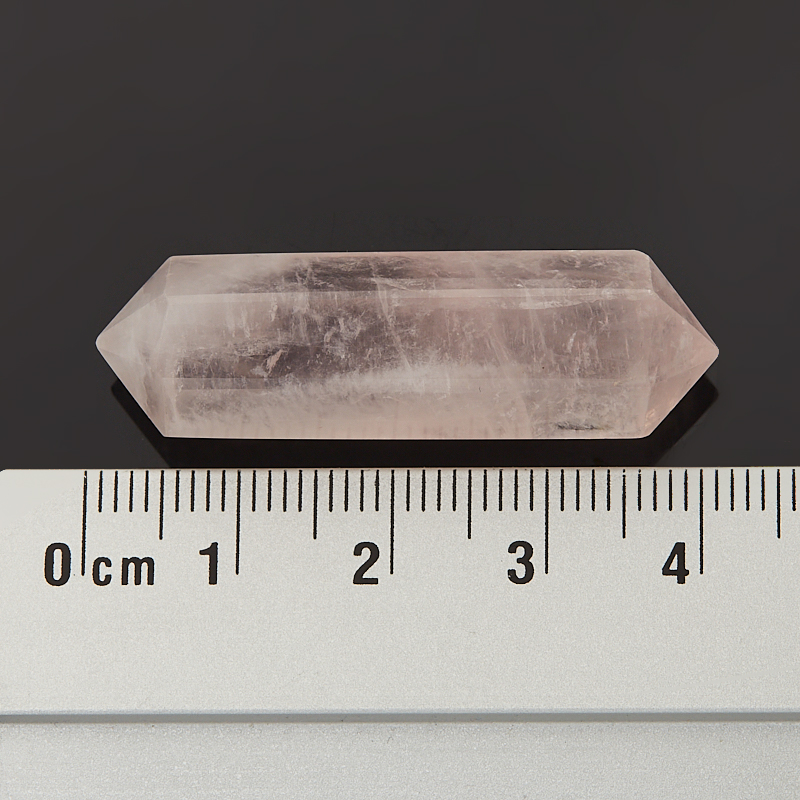 Кристалл розовый кварц Бразилия (двухголовик) (ограненный) XS (3-4 см)