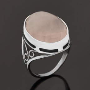 Кольцо розовый кварц Бразилия (биж. сплав) размер 18