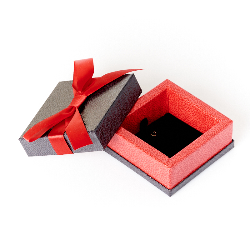 Подарочная упаковка (картон, текстиль) под кулон/цепь (коробка) (микс) 90х90х40 мм