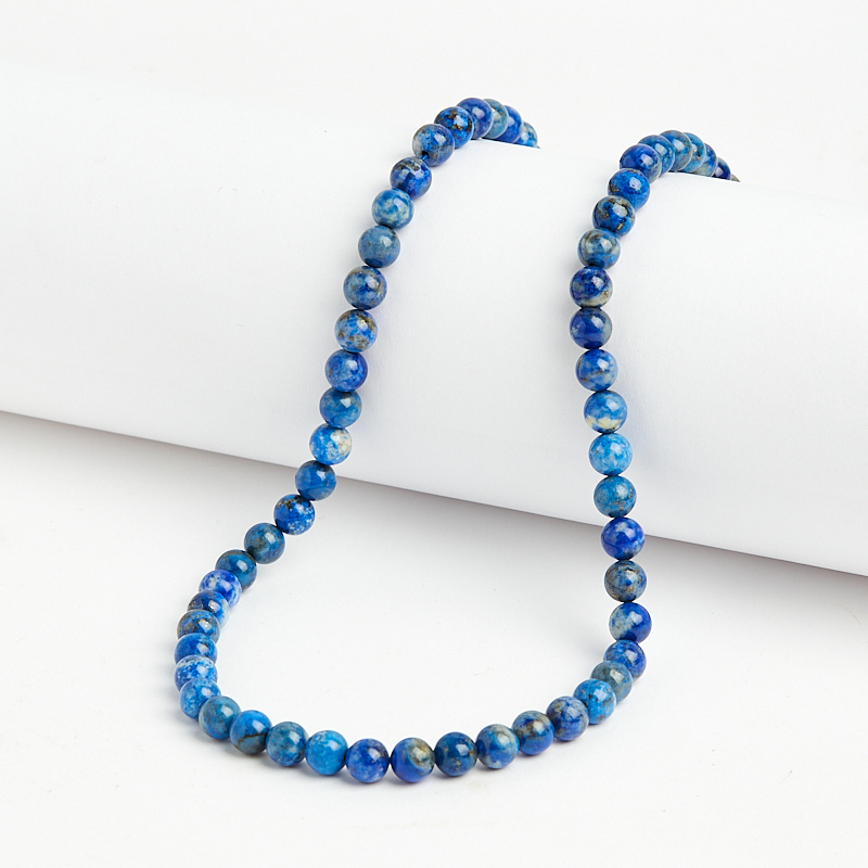 Бусина лазурит Афганистан шарик 6&nbsp;мм (нить)