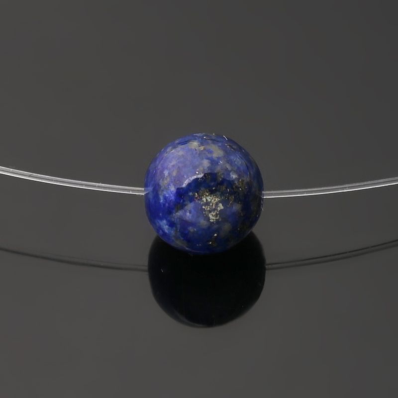 Кулон лазурит Афганистан (биж. сплав, сталь хир.) на леске