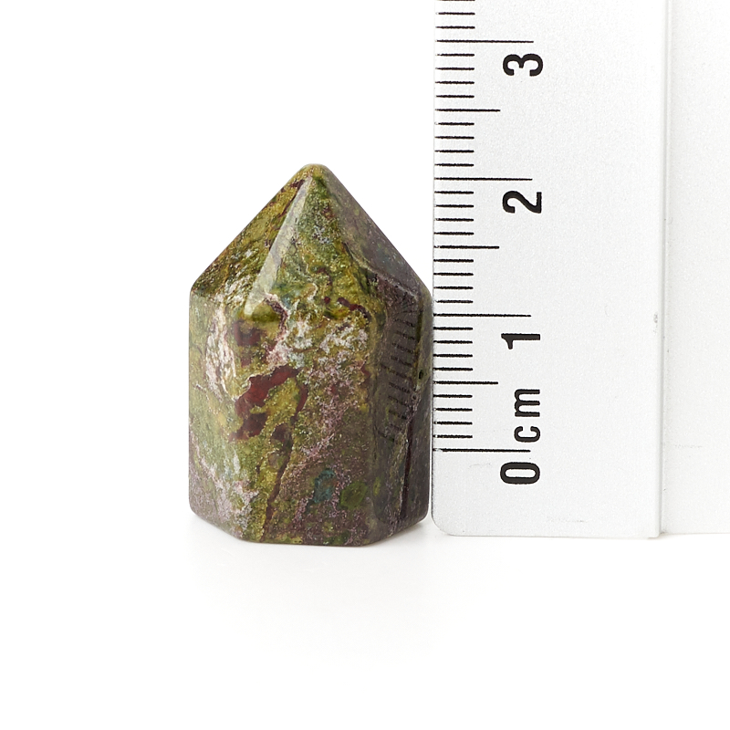 Кристалл яшма зеленая Мадагаскар (ограненный) (2-2,5 см) (1 шт)