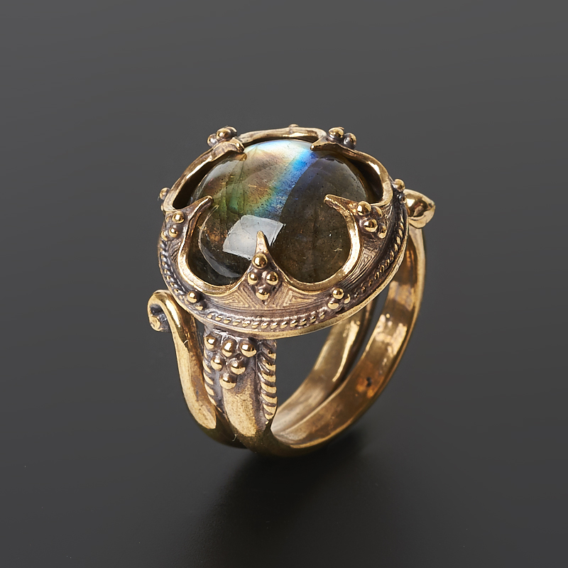 Кольцо лабрадор Мадагаскар (бронза) (регулируемый) размер 17