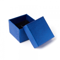 Подарочная упаковка  под комплект (цепь, кольцо/серьги) (коробка) (синий) 45х45х35 мм