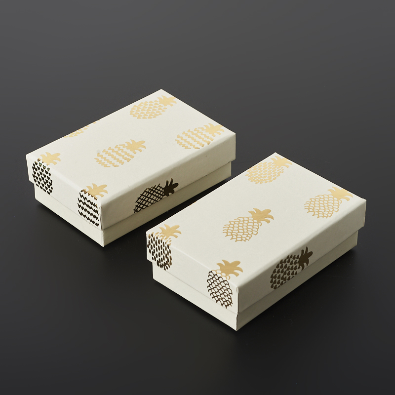 Подарочная упаковка (картон) под комплект (кольцо, серьги, цепь, кулон) (коробка) (микс) 80х50х25 мм