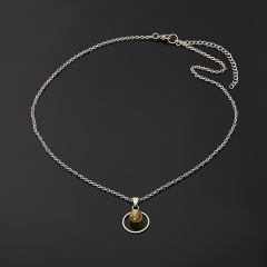 Кулон цитрин Бразилия (биж. сплав, сталь хир.) 2,5 см