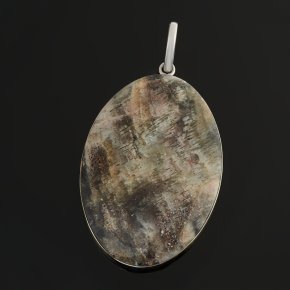 Кулон солнечный камень (дублет) Индия (нейзильбер) овал 6,5 см