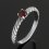 Кольцо гранат альмандин Индия (латунь оксидир., посеребр.) огранка размер 18