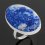 Кольцо лазурит (дублет) Россия (нейзильбер) размер 18,5