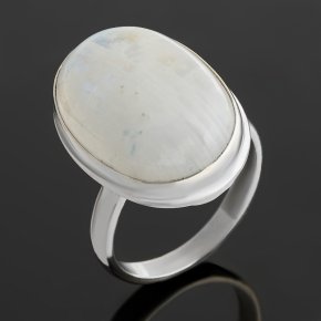 Кольцо лунный камень (адуляр) Шри Ланка (мельхиор) размер 18,5