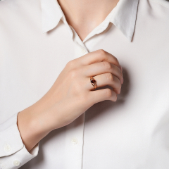 Кольцо гранат альмандин Индия (латунь позолота) огранка размер 17