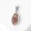 Кулон турмалин розовый (рубеллит) Россия (мельхиор) овал 3,5 см