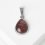 Кулон турмалин розовый (рубеллит) Россия (мельхиор) капля 3 см