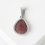 Кулон турмалин розовый (рубеллит) Россия (мельхиор) капля 3 см