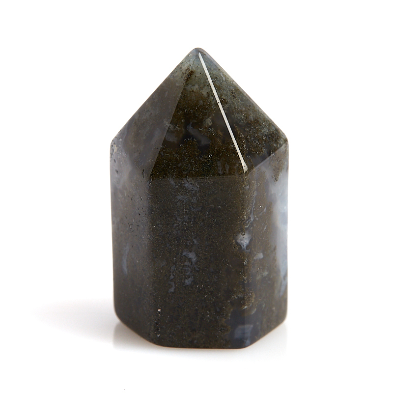 Кристалл агат моховой Индия (ограненный) (2-2,5 см) (1 шт)