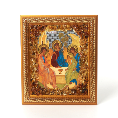 Изображение янтарь Россия Святая троица 13,5х16,5 см