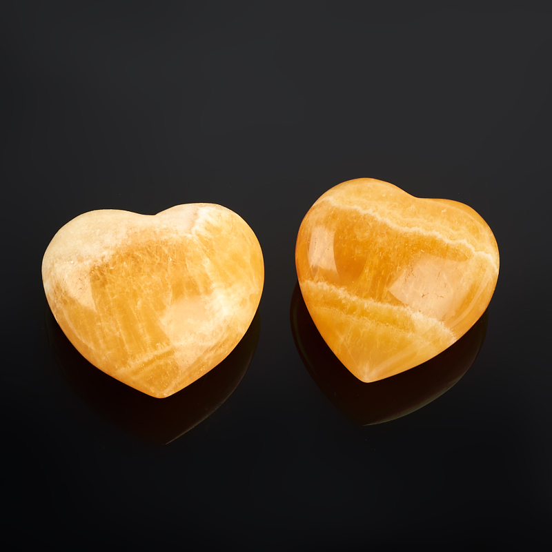 Сердечко кальцит желтый Китай 3,5-4 см