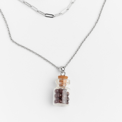 Бусы гранат альмандин Индия (биж. сплав, сталь хир., стекло) (колье) 3 мм 40 см (+7 см)