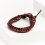 Браслет яшма красная ЮАР (биж. сплав, кожа натур.) Чан Лу чокер 4 мм 16 см (регулируемый)