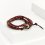 Браслет яшма красная ЮАР (биж. сплав, кожа натур.) Чан Лу чокер 4 мм 16 см (регулируемый)