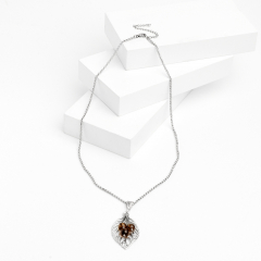 Кулон раухтопаз Бразилия (биж. сплав, сталь хир.) 6,5 см