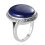 Кольцо лазурит Афганистан (сталь хир.) размер 17