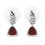 Серьги гранат гессонит Индия (сталь хир.) пуссеты огранка