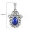 Кулон лазурит Афганистан (сталь хир.) 2 см