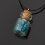 Кулон апатит синий Бразилия (биж. сплав, стекло, текстиль) бутылочка огранка 3 см