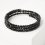 Браслет шпинель черная Шри Ланка (биж. сплав) пружина огранка 3 мм 18 см (регулируемый)