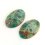 Кабошон хризоколла Перу 34*22*5 мм (набор) (2 шт)