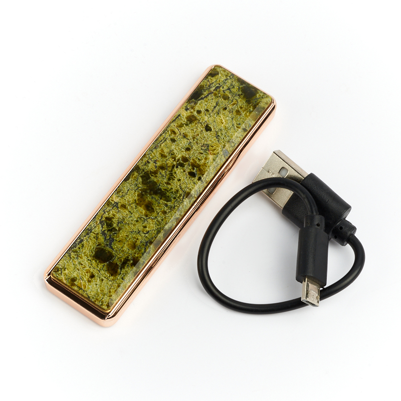 Зажигалка с USB кабелем змеевик Россия 8,5х2,5 см