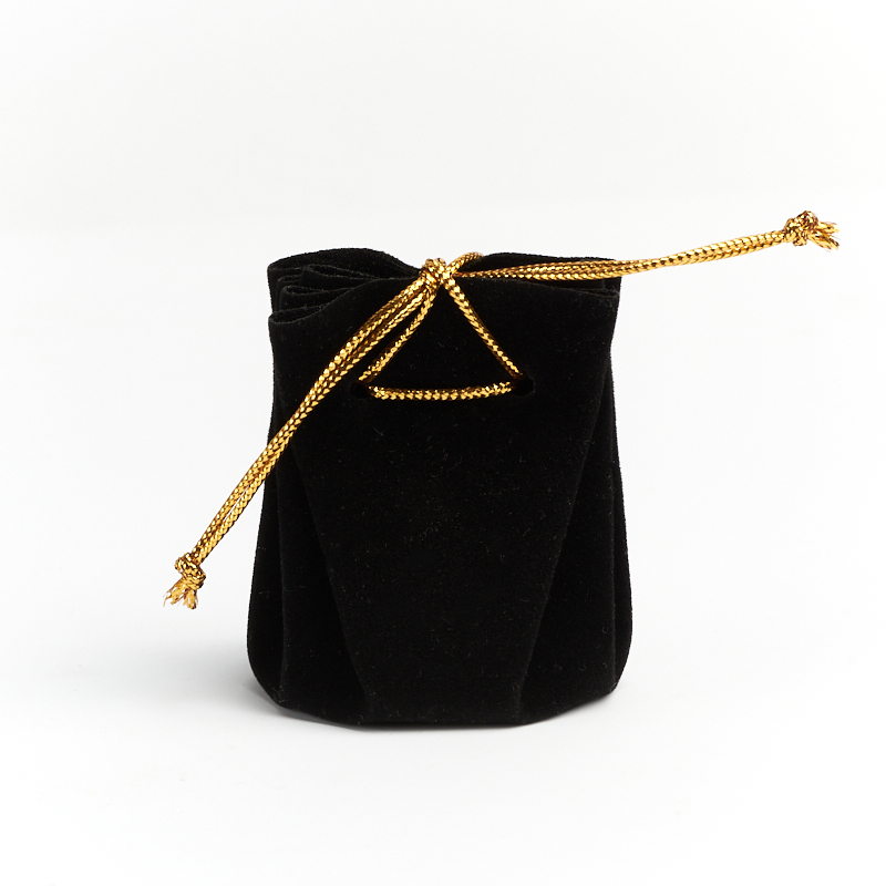 Подарочная упаковка (текстиль) универсальная (мешочек объемный) (черный) 45х50х60 мм