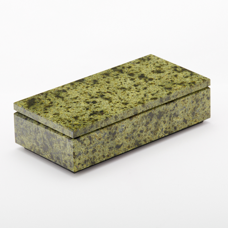 Шкатулка змеевик Россия 17,5х9х5 см