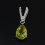 Кулон хризолит США (сталь хир.) капля огранка 2&nbsp;см